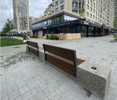 Скамейка двойная со спинкой