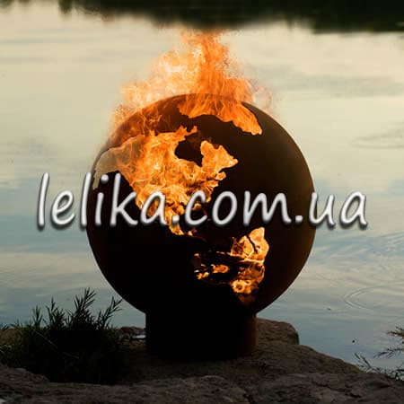 Шар кострище очаг уличный камин металлический