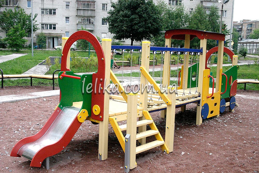 Паровозик с вагоном для детской площадки Киев