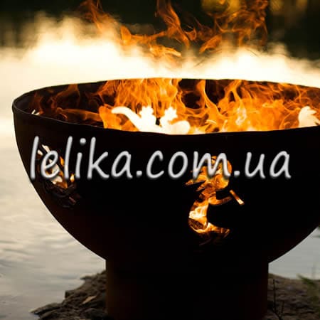 Очаг чаша металлическая полусфера