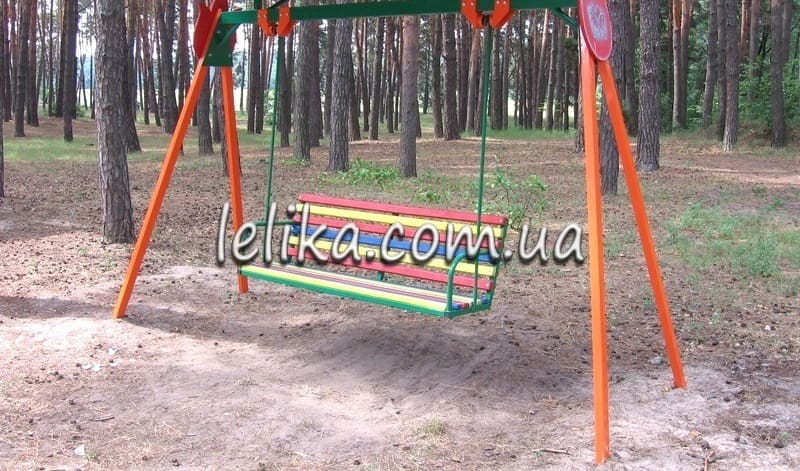 Качели-скамейка без навеса