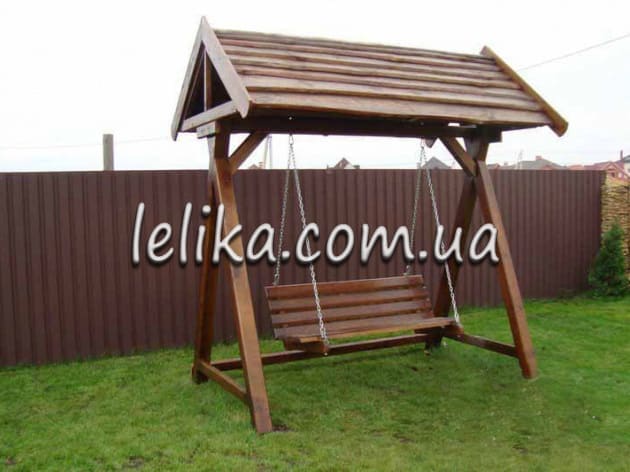 Купити гойдалку садову з дерева в Україні
