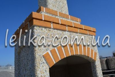 Камін барбекю для двору приватного будинку