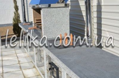 Комплект камина-барбекю бетонного