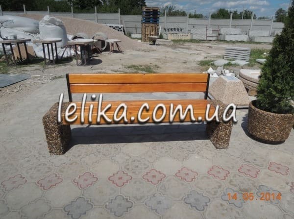 Скамейка из бетона доставка, установка, Киев