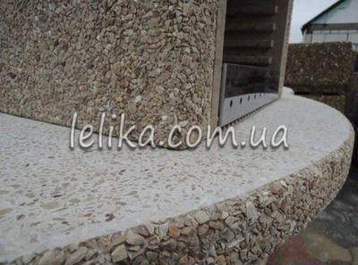 Камин барбекю с фасадом из гранитной крошки