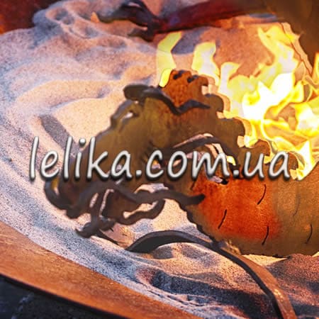 Чаша для костра металлическая с фигурками