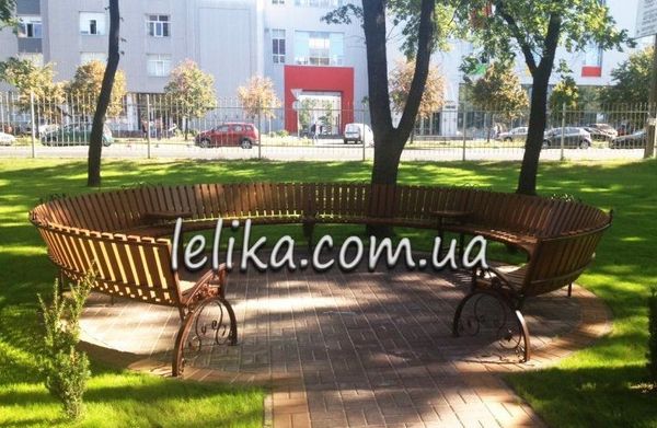 Лавка садово-паркова кругова