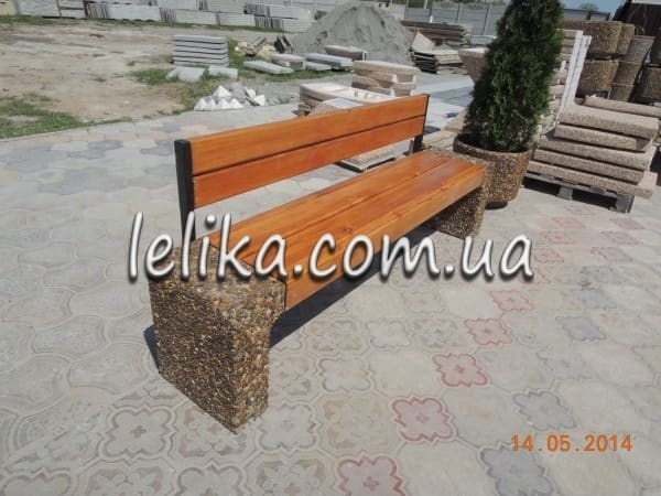 Скамейка из бетона доставка, установка, Киев