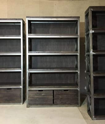 Купити стелаж із задньою стінкою стилю лофт