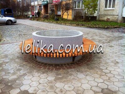 Лавка бетонна кругова