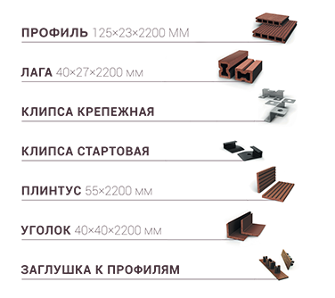 Комплектующие для террасной доски Bruggan (Брюгген), Бельгия