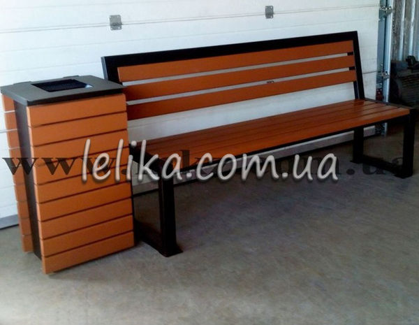 Скамейка садово-парковая со спинкой