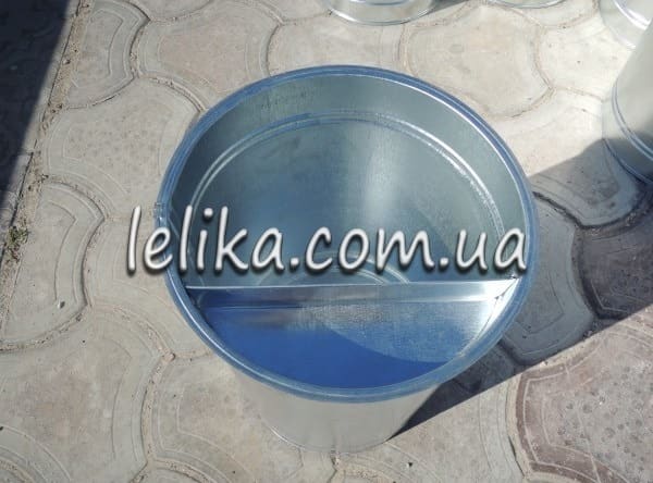 Ведро оцинкованное с пепельницей для урны