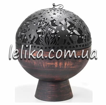 Очаг шар металлический со съемным верхом