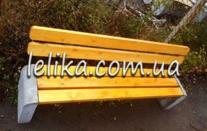 Лавка з дерева та бетону садово-паркова