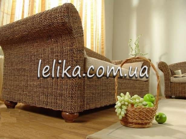 Диван ручной работы из абаки (пальмовое волокно)