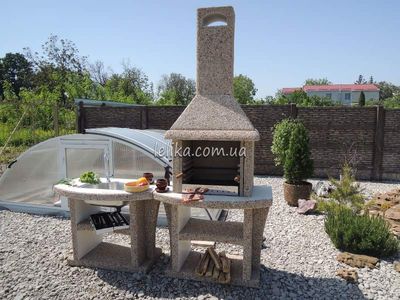 Стол-мойка для камина барбекю